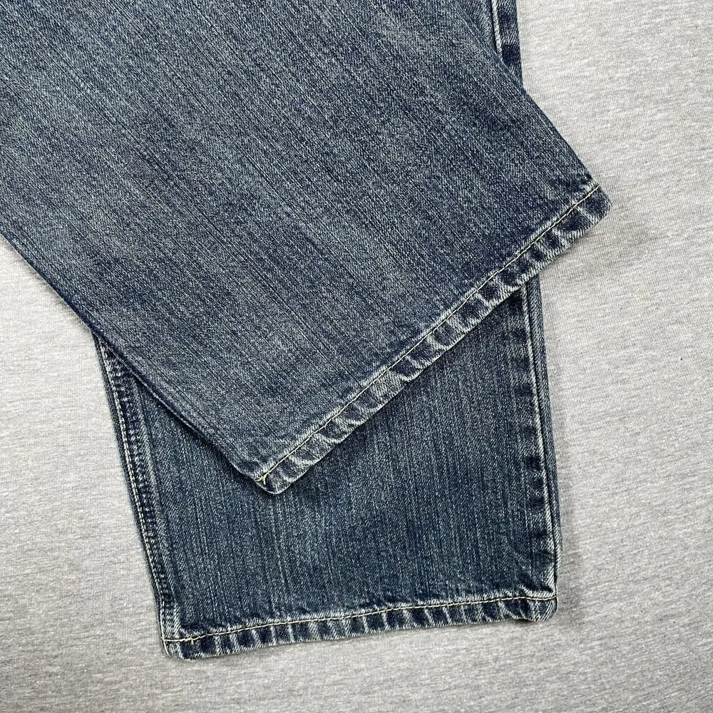 Ariat M2 Jeans Mens 35x29 Blue Medium Wash Relaxed Boot Bootcut Western Cowboy